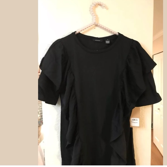 Halogen Black Ruffle Sweatshirt Dress - Picture 4 of 7